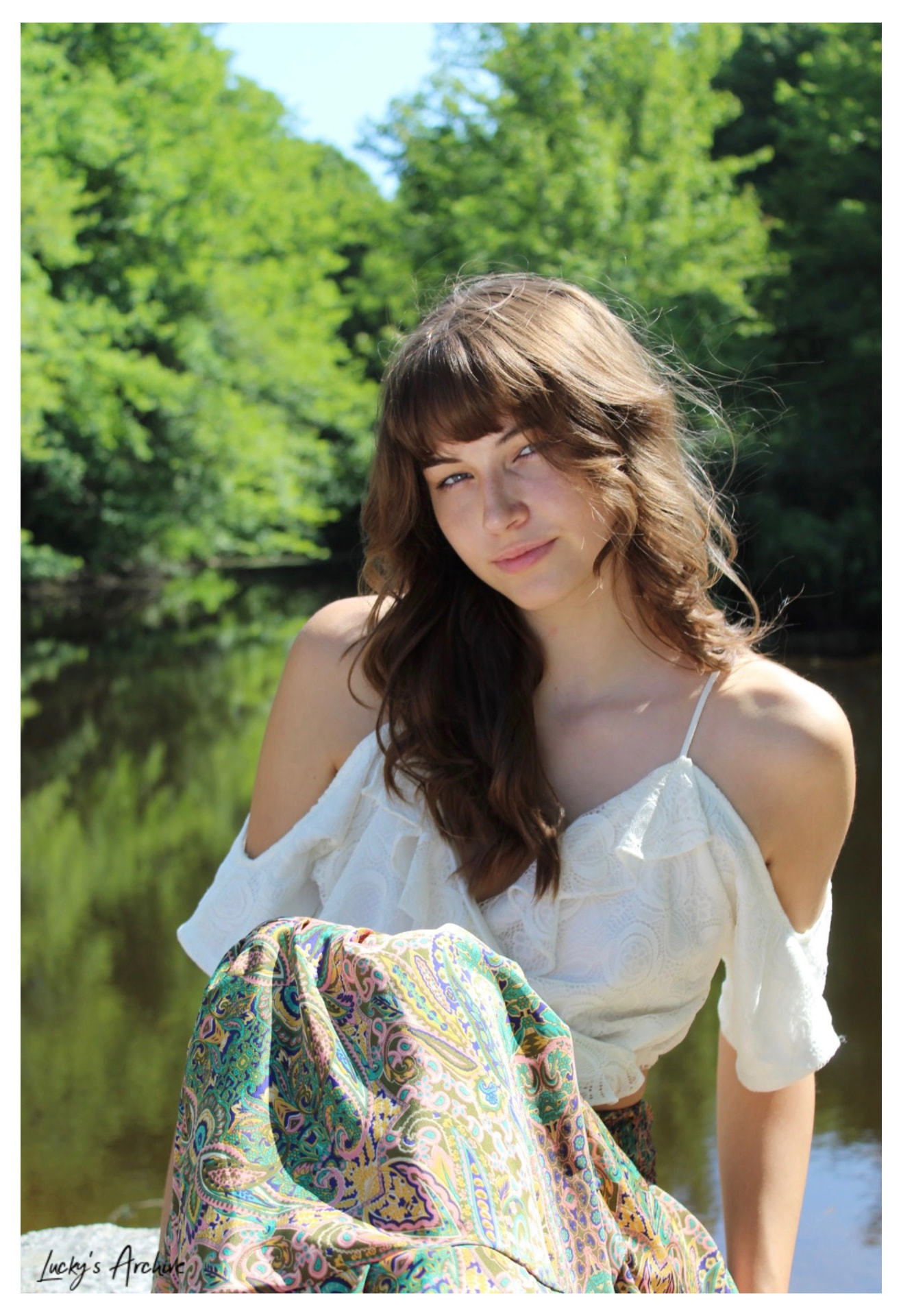 Close-up portrait in summer sunlight