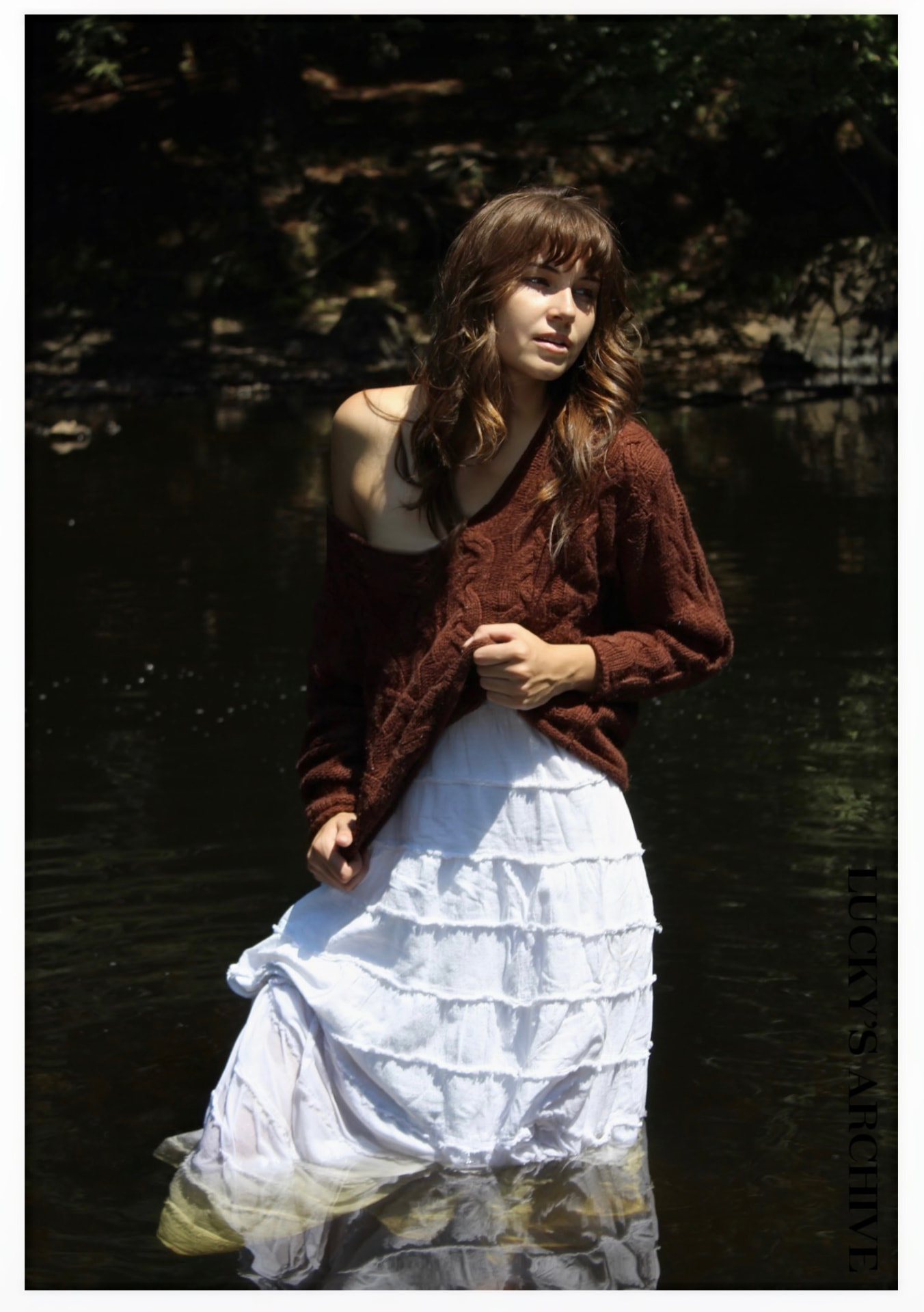 Portrait session by the river in New Hampshire